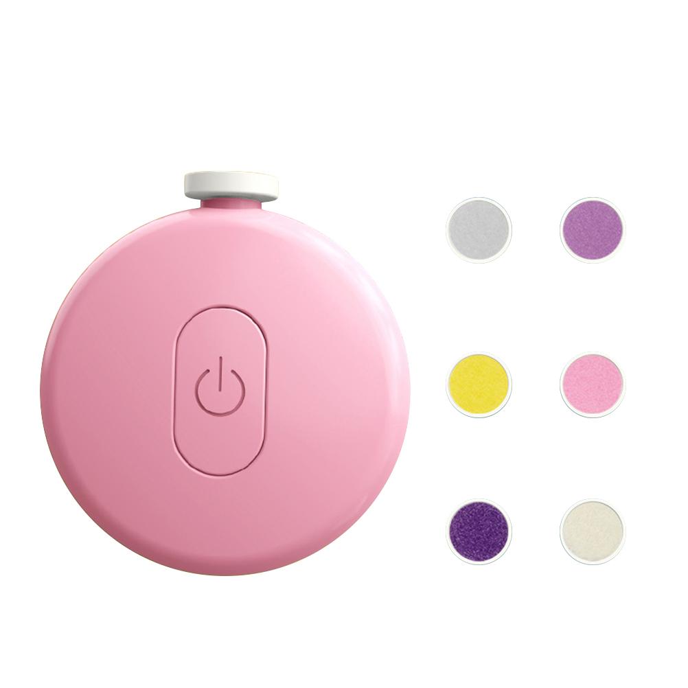 

Детский электрический триммер для ухода за ногтями, полировщик для ногтей новорожденных, инструмент для подпиливания ногтей младенцев с 6 шлифовальными насадками