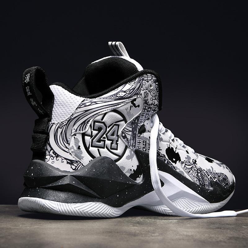 New basketball shoes men's and women's actual combat cement sports running shoes leather sneakers older children's student training shoes