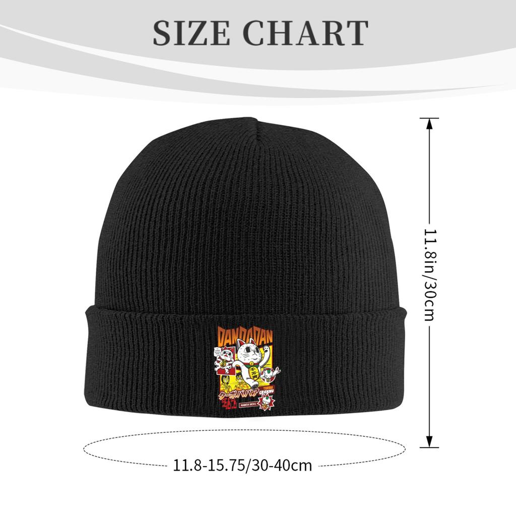 Adult Unisex Turbo Granny Dandadan Beanie Hats  Vintage Knit Hat Winter Kpop Caps Pattern Thermal Elastic Bonnet Hats