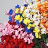 7 Branches Artificial Cherry Blossom Flowers Floral Arrangement 55cm Lifelike Peach Blossom Vase Filler Wedding Party Bouquet