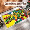 Game Controller Theme Soft Crystal Velvet Rug Custom Name & Text Print Non Slip Floor Rug for Bedroom Living Room