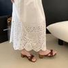 Niche Minimalist Style Retro Bow Thick Heel Slippers Summer