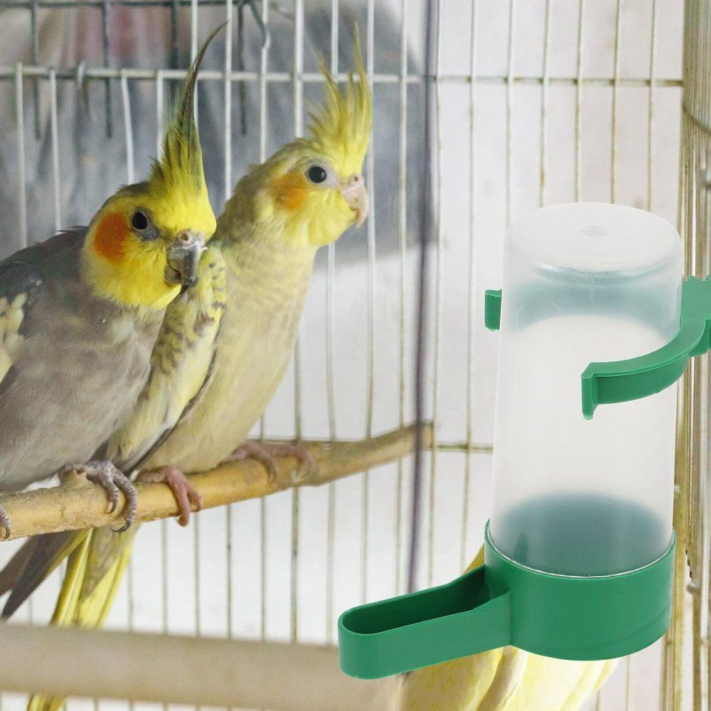 4Pcs Bird Water Feeder Plastic Drinker Feeder Water Clip For Parrots Budgie Cockatiel Lovebirds