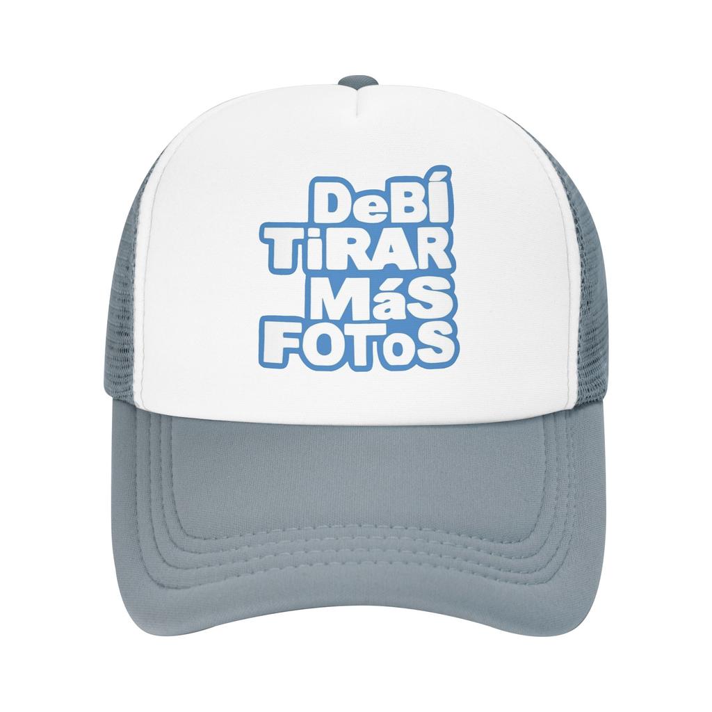DTMF Debi Tirar Mas Fotos Mesh Baseball Cap Adult Fitted Trucker Worker Cap Bad Bunny Dad Hat Adjustable Racing Cap Trucker Caps