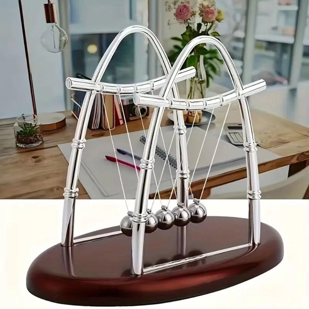 

Desktop Toys Pendulum Cradle Decor Physics Science Steel Balance Ball Office Table S