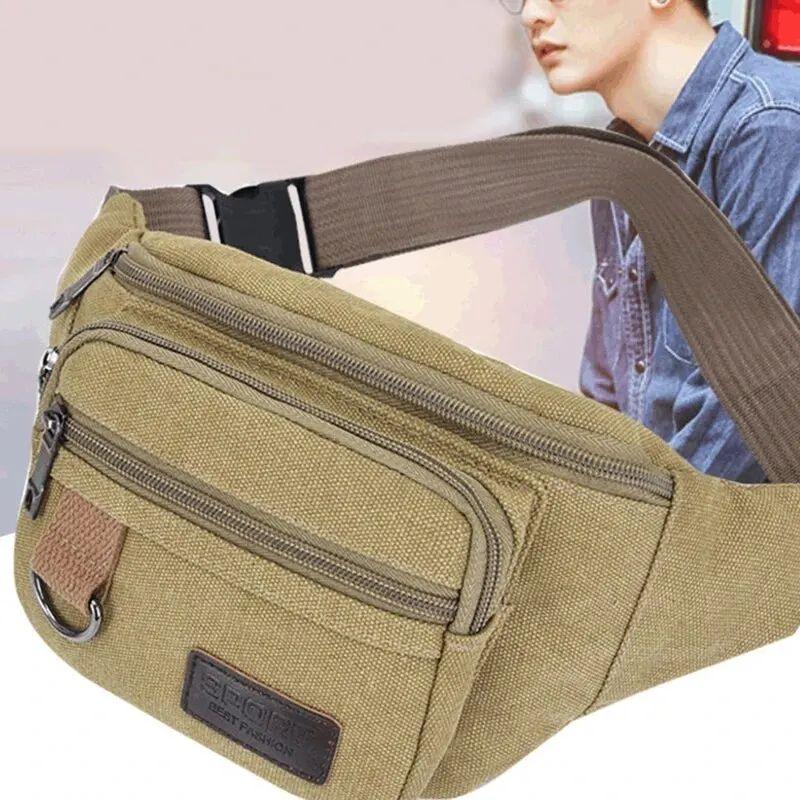 Brusttasche Canvas Gürteltasche Damen Herren Gürteltasche Mode Bauchtasche Reise Geldbörse Tasche für Handy-Etui Tasche Hüfttasche Hüfttasche Herren