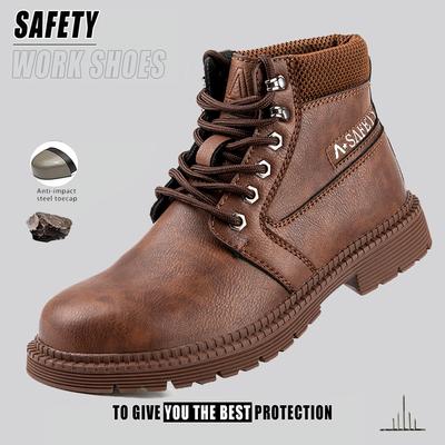 Męskie buty ochronne buty ze stalowym noskiem antyprzebiciowe buty robocze ochronne odporne na zużycie niezniszczalne buty do produkcji