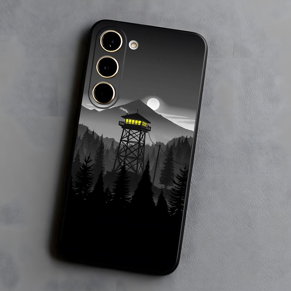 

Firewatch Forest Phone Case For Samsung S26 S25 S24 FE S23 S22 S21 Plus S20 Ultra Note20Ultra Black Soft Shell Galaxy S24