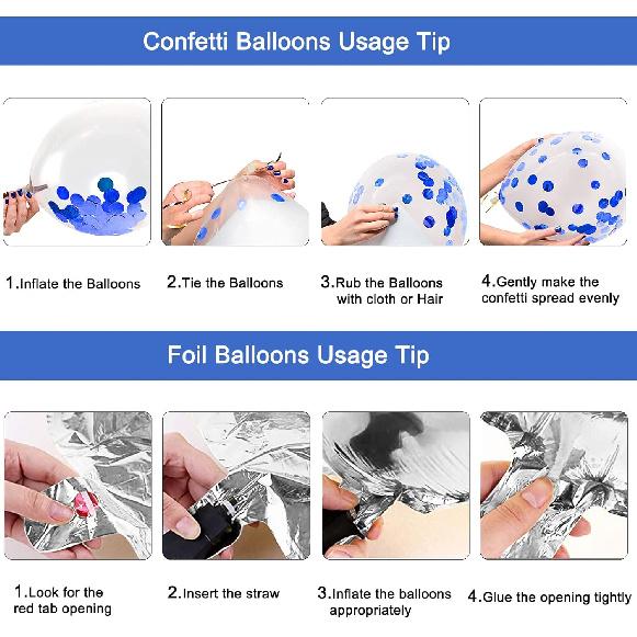 11th Birthday Decorations for Boys Girls - Navy Blue Birthday Decorations For Kids Party Supplies Including HAPPY BIRTHDAY Banner Balloons for