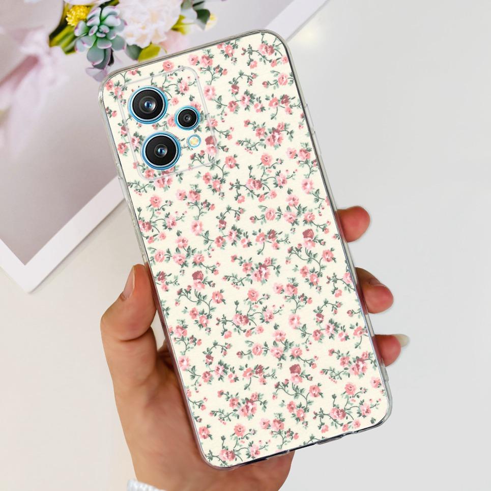 RMX3521 For Realme 9 4G Phone Case Back Cover Couple Love Heart Pattern Camera Protection Bumper For Realme9 Soft Silicone Etui