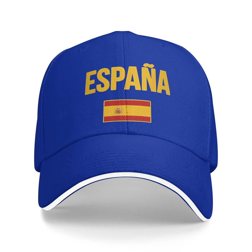 Spanish Flag Baseball Cap Y2k Funny Women Men Trucker Hat Sunscreen Custom DIY Outdoor Gym Baseball Caps Gift Idea