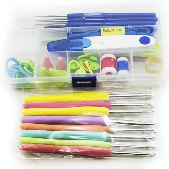 Soft Handle Crochet Tool Set - Silicone Candy Knitting Needles & Handmade Tools for Bags and Sweaters