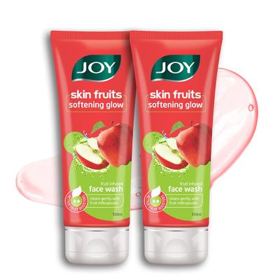 Skin Fruits Apple Face Wash for Glowing Skin 100ML Pack of 2 | Hydrating, Softening, Nourishing Cleanser for All Skin Types