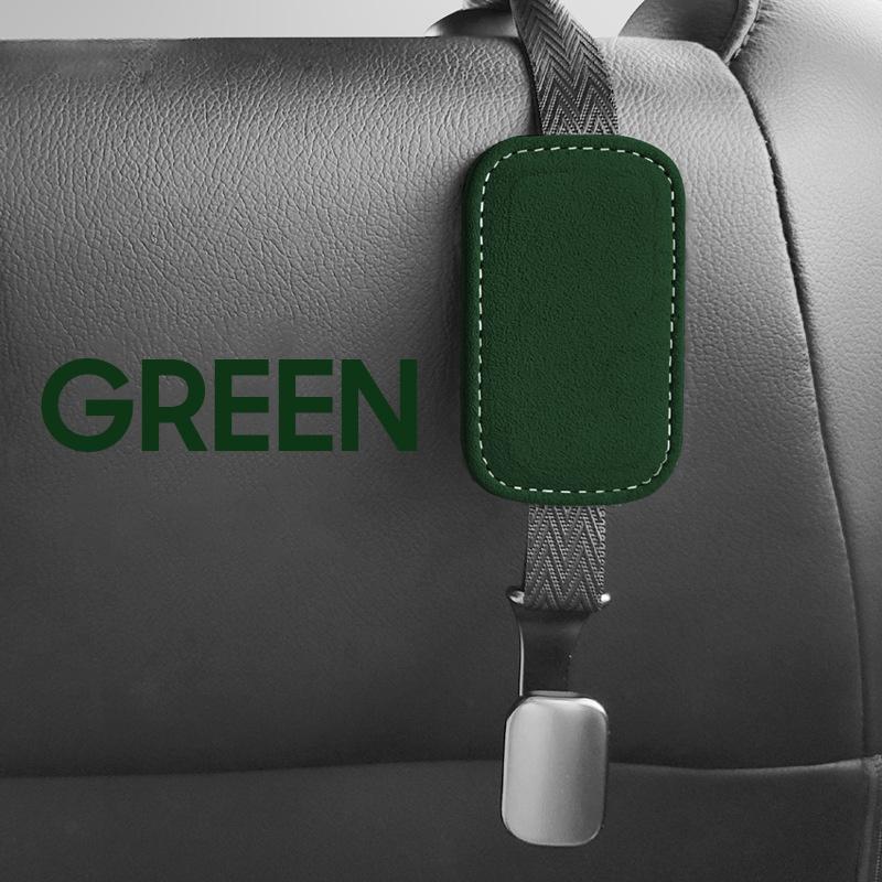 

Автомобільний гачок Універсальний гачок для спинки автомобільного сидіння Вішалка Підголівник Кріплення на штангу Тримач для зберігання для сумки Сумка Гачки для зберігання одягу зелений