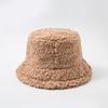 Lamb Wool Plush Hats Solid Color Wide Brims Caps All-match Fall Winter Plush Hat Plush Hat Bucket Hats for Women & Men