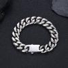 European And American Hip-Hop Stainless Steel Bracelet Spring Buckle Round Mill Encrypted Titanium Steel Men'S Bracelet Jewelry