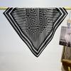 Retro light luxury high-end carriage cotton and linen scarf, spring and autumn new 71cm small square scarf, foreign-style decorative versatile scarf