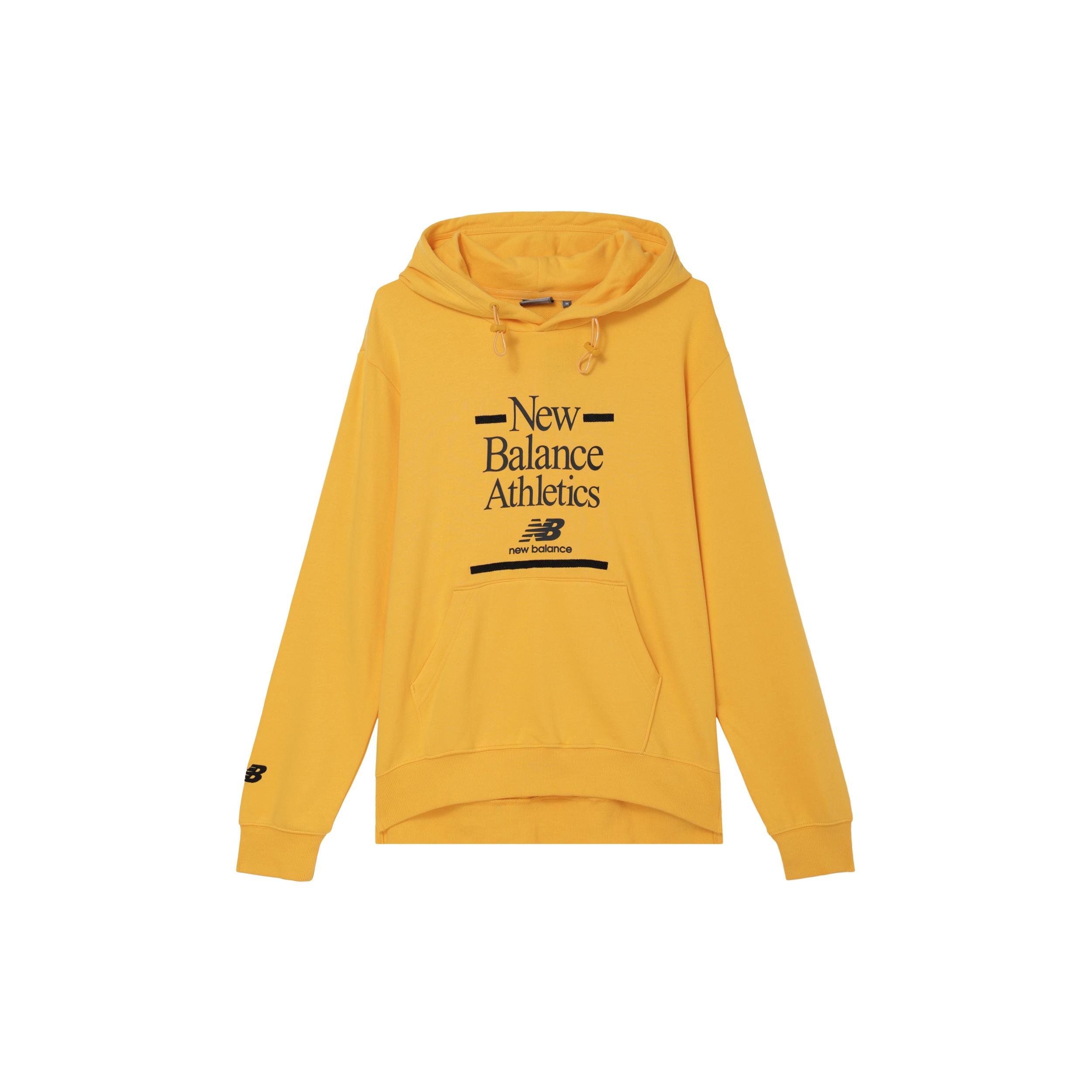 New Balance Athletic Logo Print Hoodie Asia Sizing  Yellow  Men s NC933041-MUS M