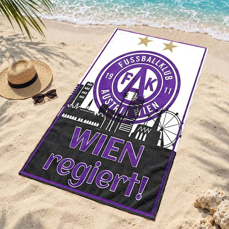 FK Austria Vienna Microfiber Beach Towel Quick Dry Sand Free Lightweight Beach Towels for Travel Swimming Camping