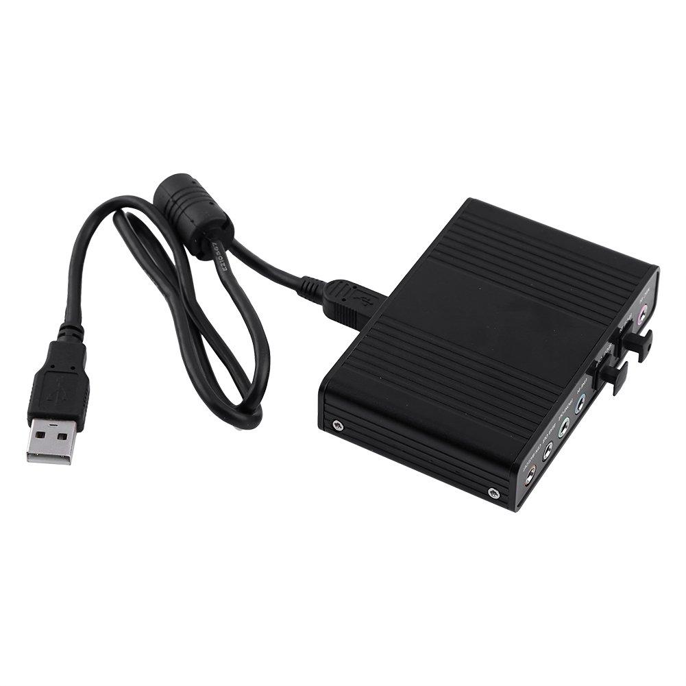 Acogedor USB 2.0 External Sound Card 6-Channel 5.1 Surround Sound Adapter with SPDIF Digital Audio Output, for PC