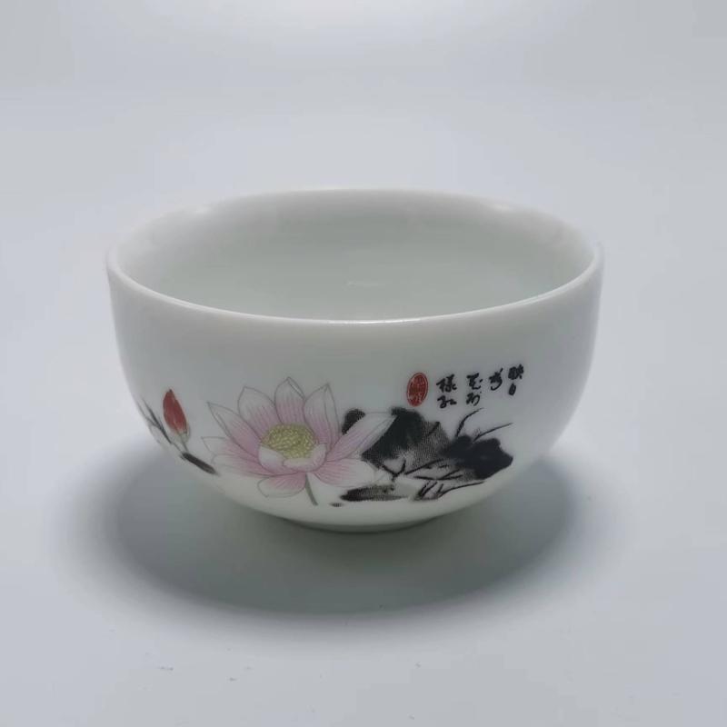 Chinese Ceramic Teacup 70ml Retro Kiln Change Big Tea Bowl Handmade Portable Tea Cup Creative Tea Set Tea Ceremony Supplies