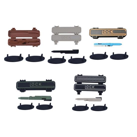 Tactical Slide Action Ballpoint Pen with Storage Box Display Stand Refillable 3D Printed Ink Pen Writing Tool Desk Accessory Men Gift