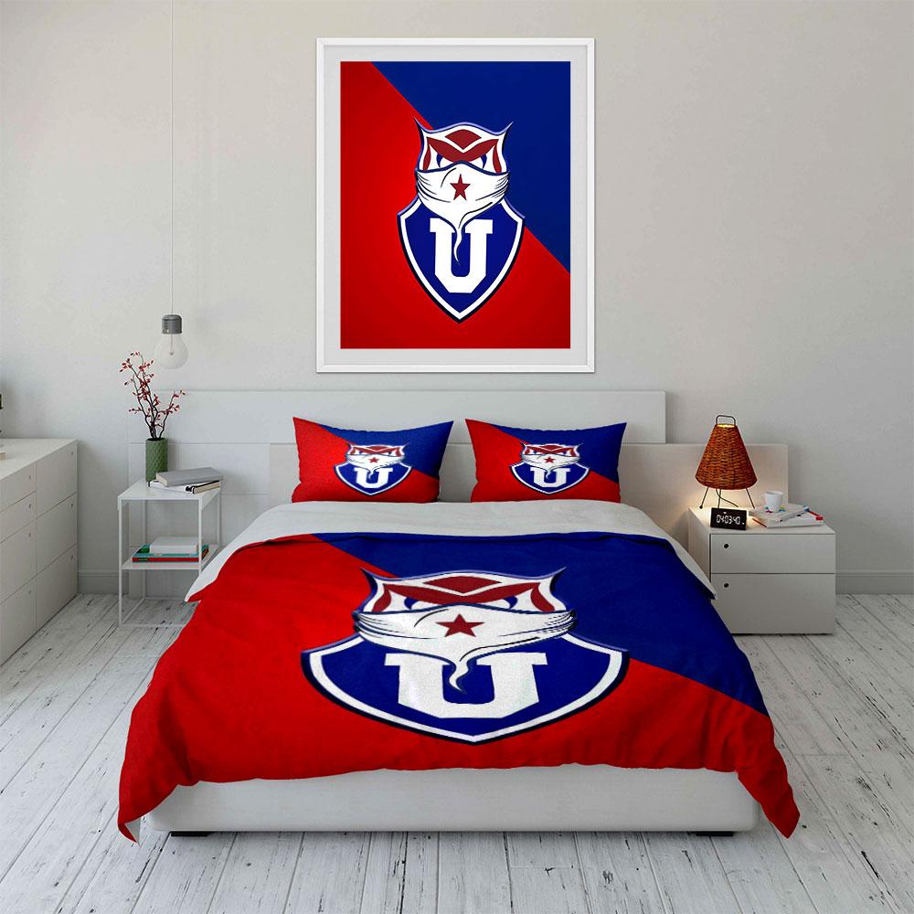 Red and Blue Shield Design Set Bedding Duvet Cover Set Duvet Cover Pillowcases (1 * Duvet Cover 2 * Pillowcases, without duvet insert)