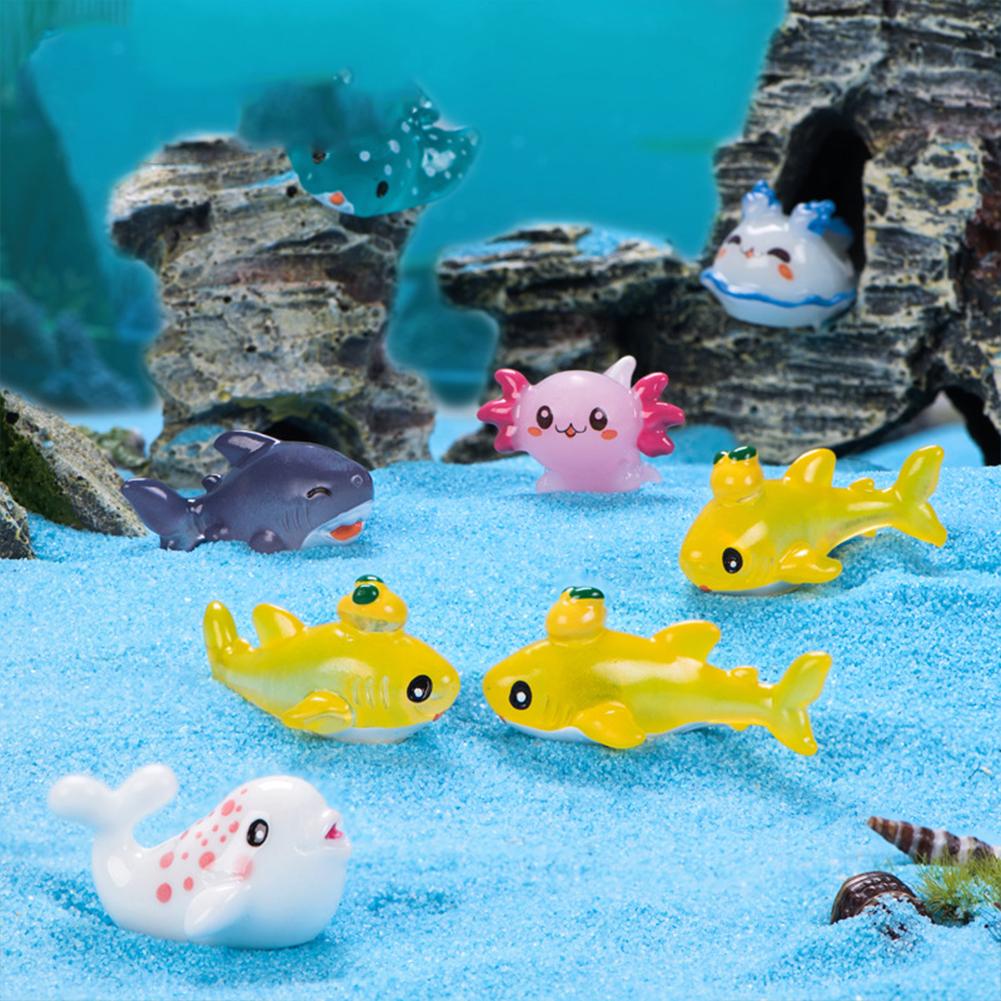 Resin Marine Animal Figure Cartoon Sea Animal Ornaments For Landscape Decoration