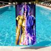 Saint Seiya Print Beach Towel Design, Soft, Lightweight. for Home Bathroom, Spa, Pool, Yoga, Surfing, Camping, Gift for Family, Friend