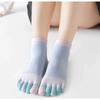 Women Sports Socks Separate Fingers High Tube Five Finger Crew Socks Yoga