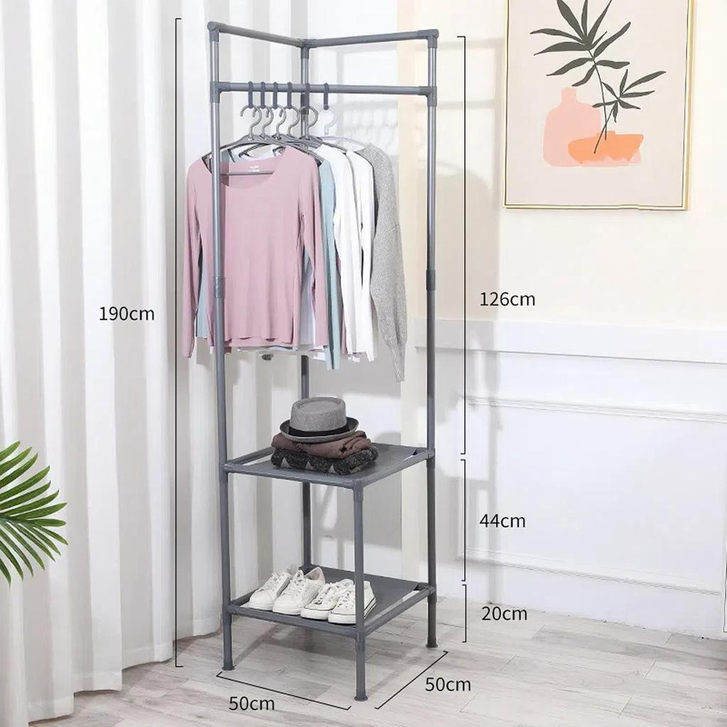 Corner Coat Rack Floor-standing Bedroom Home Bedside Clothes Rack Simple Storage Rack Corner Clothes Storage