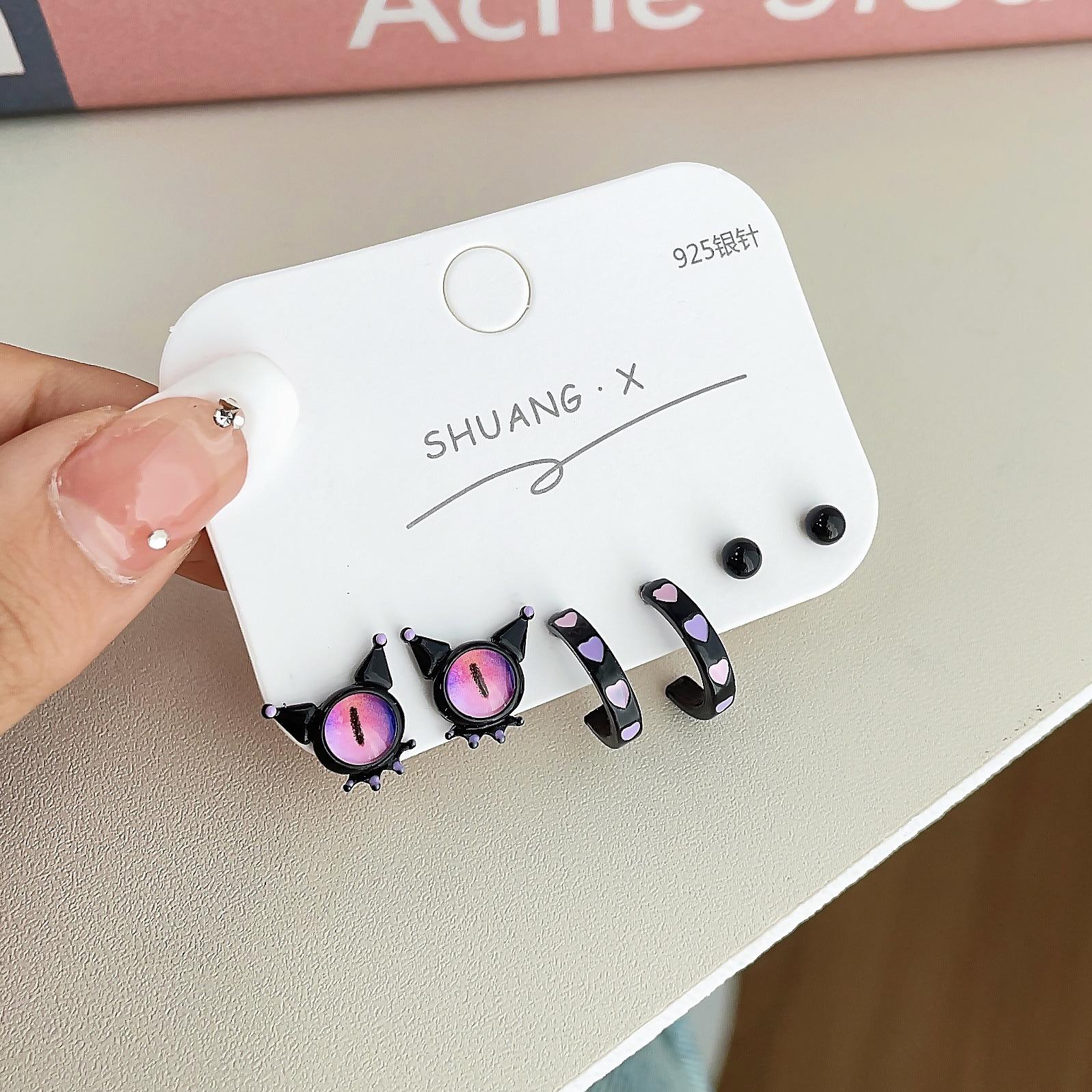 

Новый детский и милый комплект одноглазых сережек-монстров для девочек, ювелирные изделия