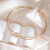 European & American High-End Gold Wire Multi-Layer Bracelet Necklace.