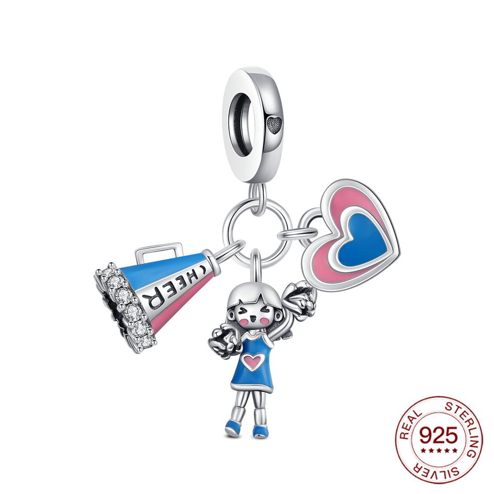 Copper Sports Series Charm Football Barbell Pendant Original Make Diy Bracelet Party Jewelry Gift For Men And Women