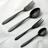 Nagao Tsubamesanjo Sumidame Dinner Cutlery Set of Stainless Black Oxide Made In Japan 4, 18-0 Steel, Color,
