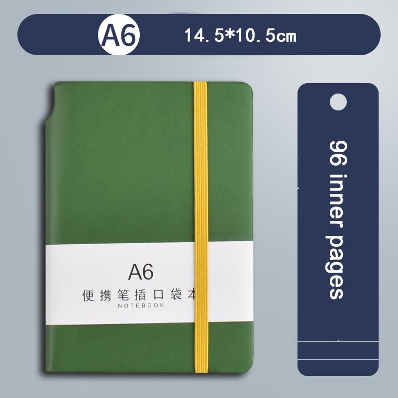 (Gravírování loga zdarma) A6/A7 přenosný zápisník z měkké kůže, účetní kniha ve tvaru trumpety, silný tečkovaný zápisník, kniha záznamů, mini výpisník