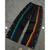 Pantalon de survêtement à rayures rétro avec badge imprimé lettre pour homme - Coupe ample droite - Streetwear - Pantalon décontracté