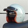ORZ NEW adult motorcycle helmet retro cruise 3/4 motorcycle half helmet with sun visor DOT approved