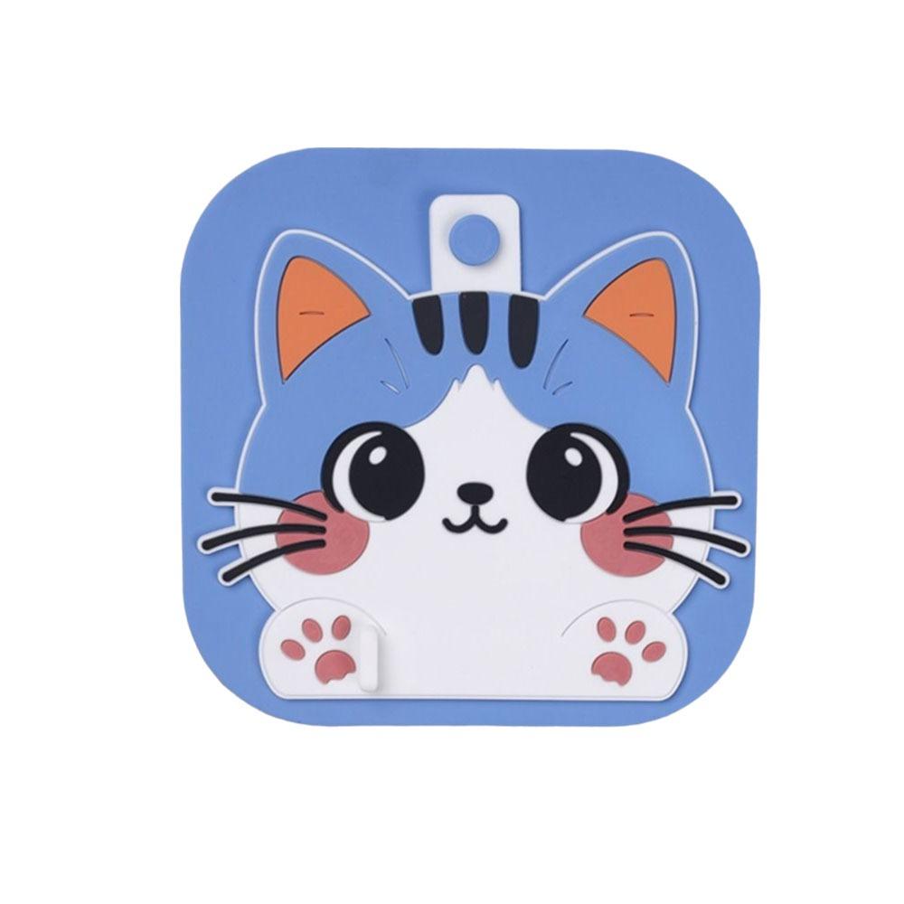 Cute Kitty Floor Drain Cover Silicone Reusable Shower Drain Cover Anti-blocking Kitchen Sink Strainers