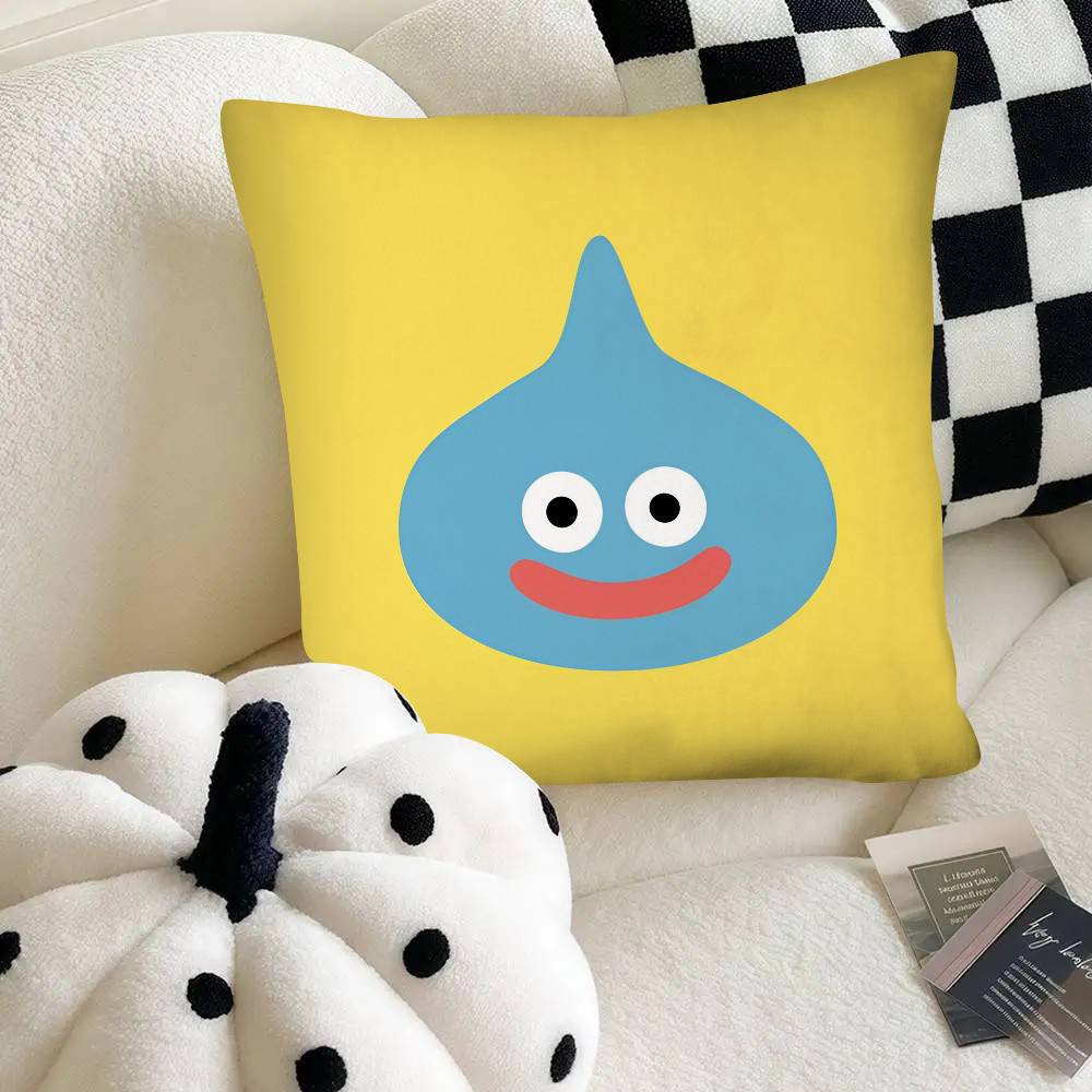 Game Slime Morimori Dragon Quest Pillow Case Fashion Square Pillowcase Bedroom Sofa Room Ins Decoration Leisure