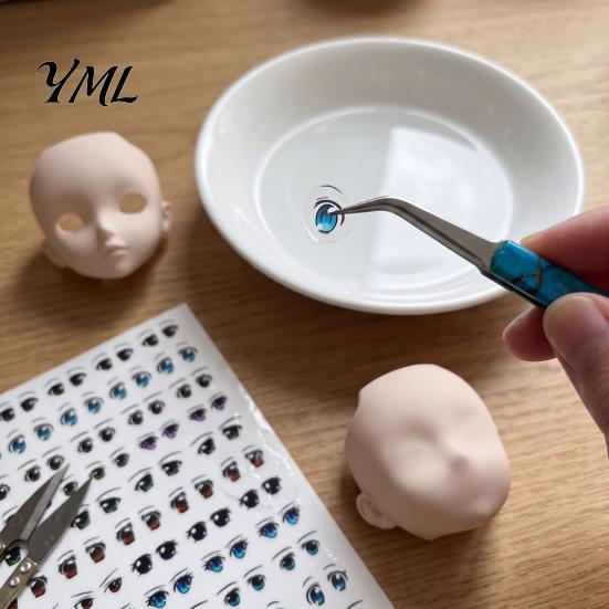 Augenaufkleber in verschiedenen Größen für Puppen, DIY-Wassertransfer-Abziehbilder, Anime-Tonpuppen-Gesichtsaccessoires, Realistische bunte Augen, Basteln und