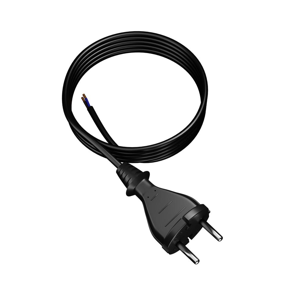 Kabel Zasilający Gumowy Z Wtyczką Prostą 4,5M 2X1Mm2 Typ E H07Rn-F