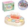 Lights Automatic Rotating Cake Machine Music Macarons Dessert Display Turntable Rack Swing Tray Birthday Party Decoration
