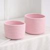 Small Cotton Rope Under Bed Storage Basket - Handwoven Home Organizer Bin for Snacks & Sundries