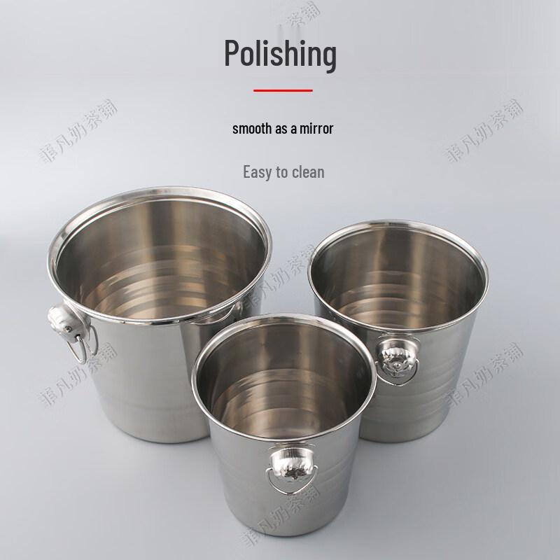 ZISIZ Stainless Steel Thickened Ice Bucket