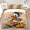 3pcs Colorful Donald Duck Printed Bedding Set, Soft and Comfortable Quilt Cover for Bedroom, Guest Room W012