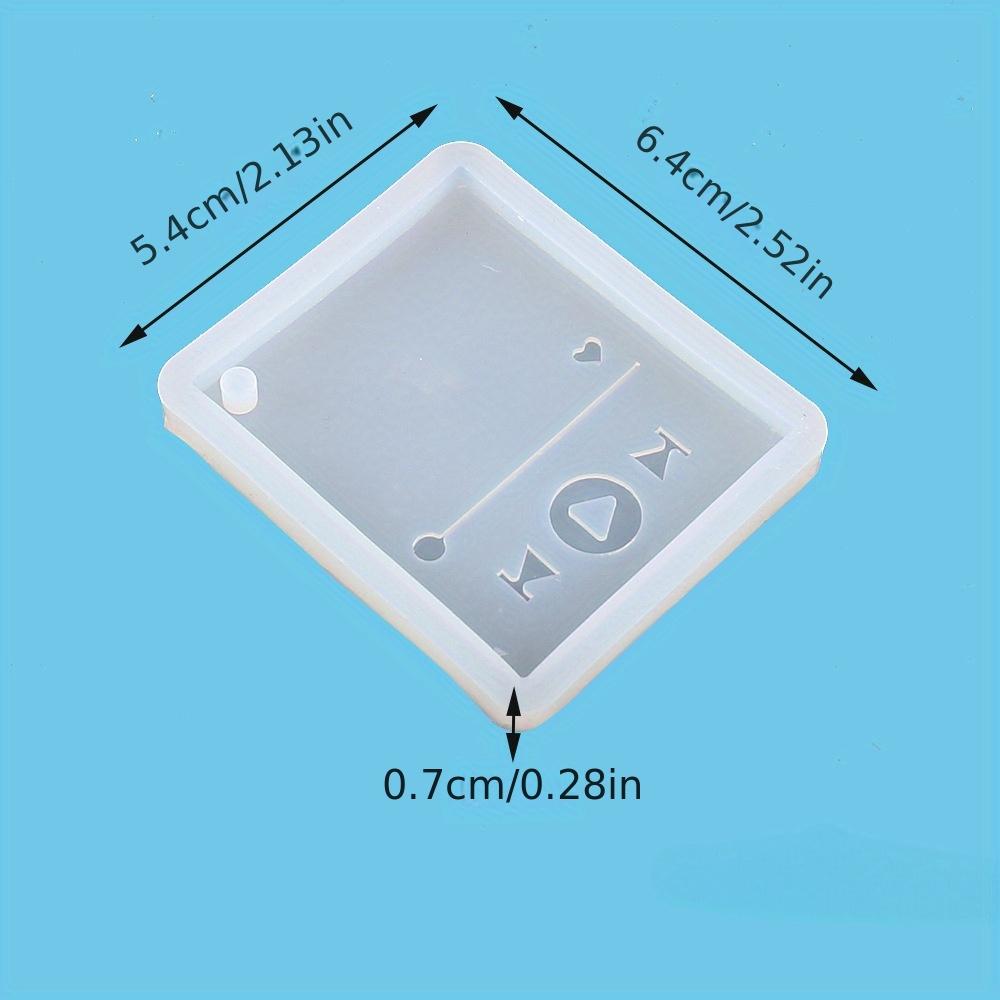 

1 шт. Форма для брелока из эпоксидной смолы с высоким глянцем - Прямоугольная силиконовая форма для литья для изготовления украшений и поделок своими руками 1pc белый