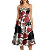 Women's Casual Halloween Print Round Neck Sleeveless Dress for Holiday Party