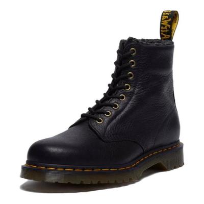 1460 Stivale Stringato in Pelle Grizzly Foderato in Pelliccia Sintetica Nero Sneakers Unisex 31873001