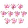 10 Pieces Alloy Fashion Crystal Flatback Jewelry Accessory Rhinestone Pearl Charms For Women